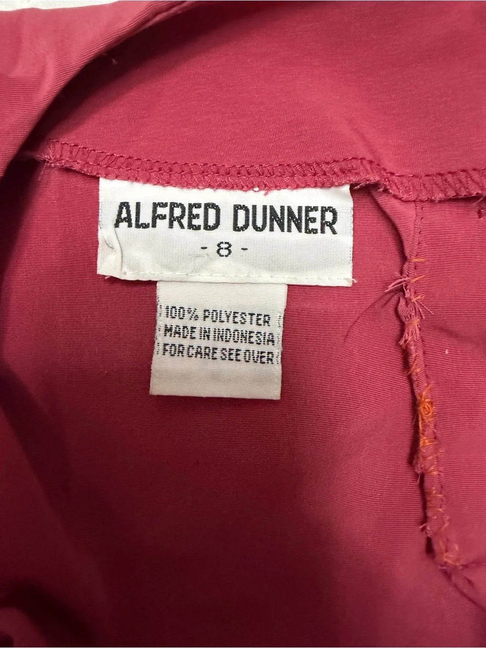 Alfred Dunner Women’s Size 8 Burgundy 3 Piece Pant Suit Set